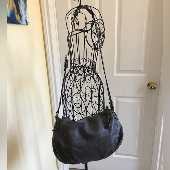 Marc by Marc Jacobs Dark Gray Leather Bag Adjustable Strap Gold Hardware Pebble - Picture 4 of 16